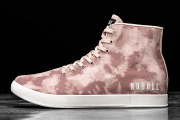 Rose Nobull High-Top Dusty Rose Tie-Dye Canvas Men's Trainers | CA P1444J